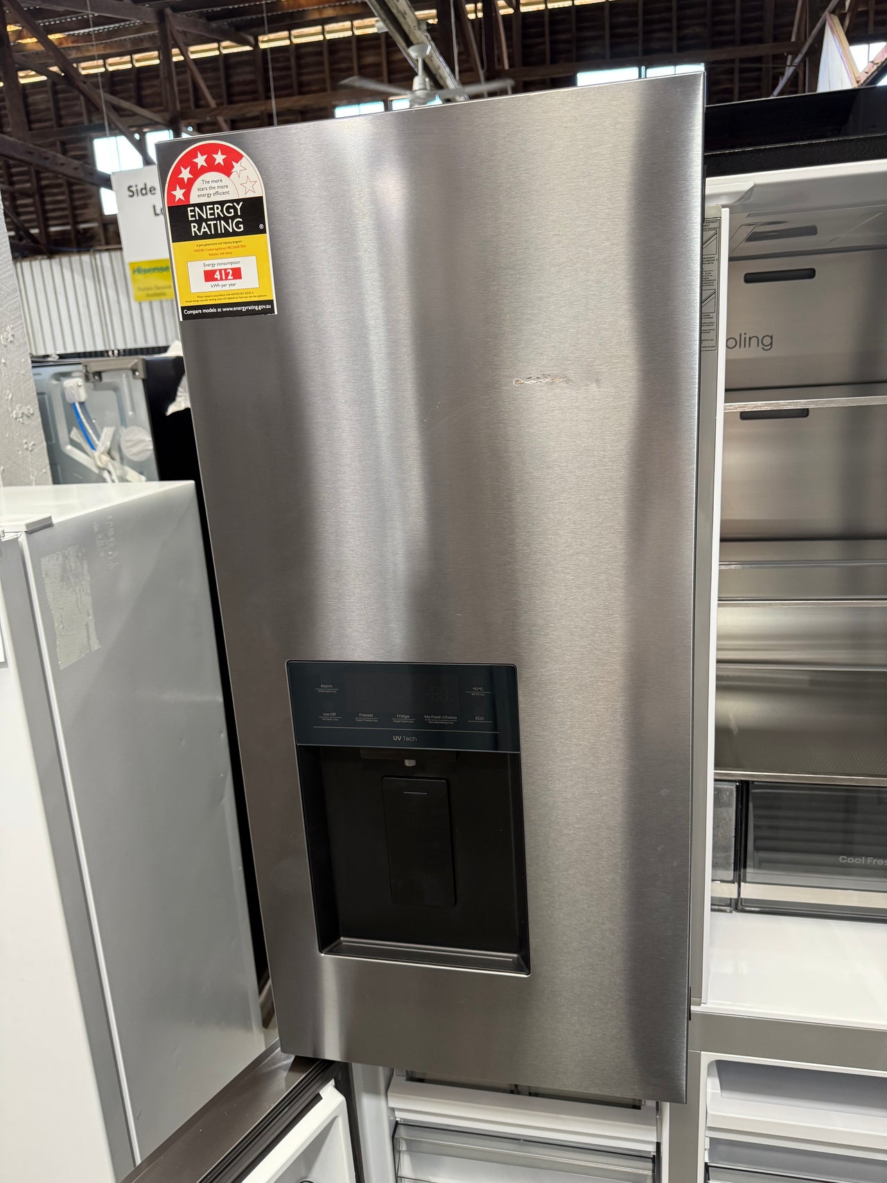 Factory second Hisense HRCD640TBW 640L PureFlex French Door Fridge - Second Hand Appliances Geebung