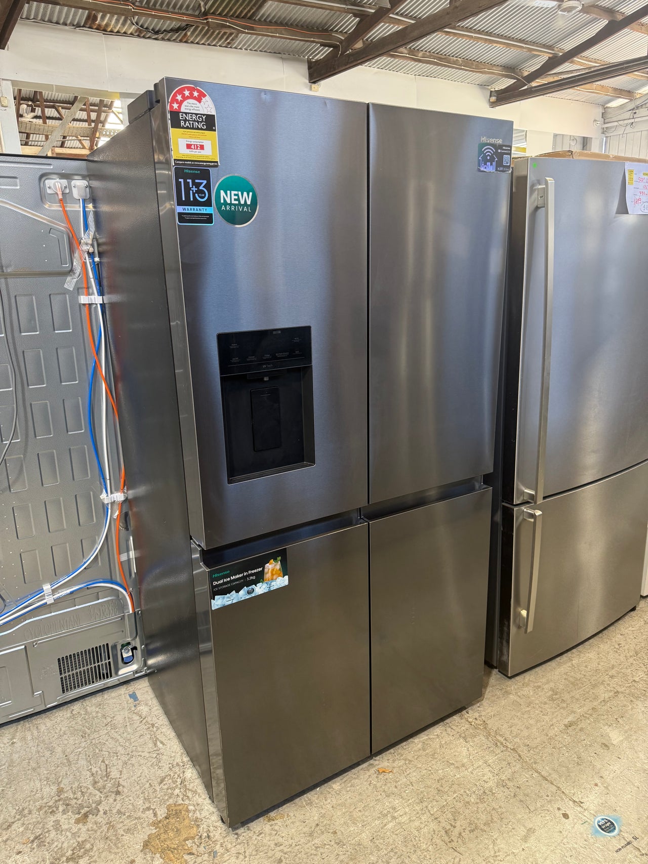 Factory second Hisense HRCD640TBW 640L PureFlex French Door Fridge - Second Hand Appliances Geebung