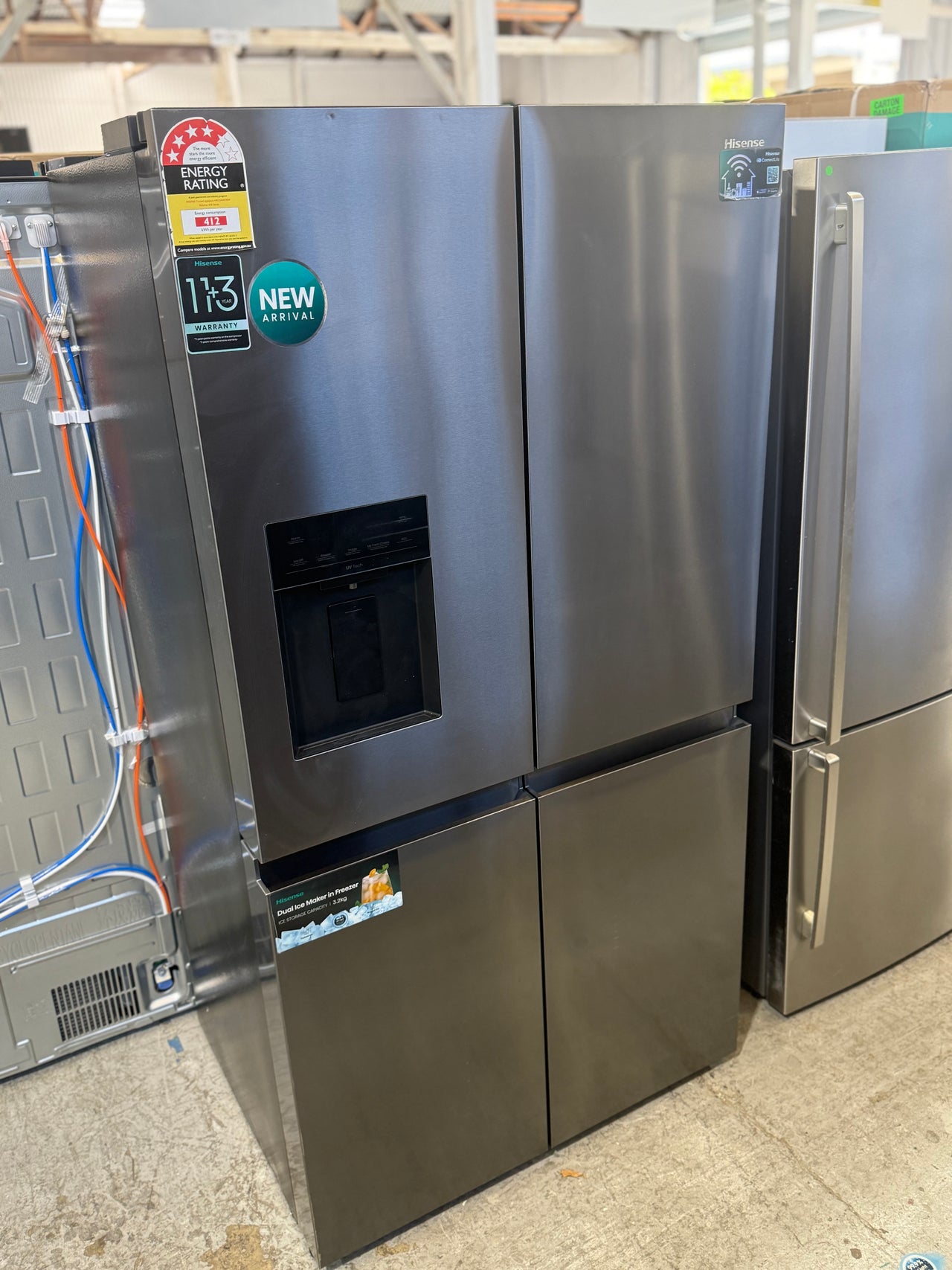 Factory second Hisense HRCD640TBW 640L PureFlex French Door Fridge - Second Hand Appliances Geebung