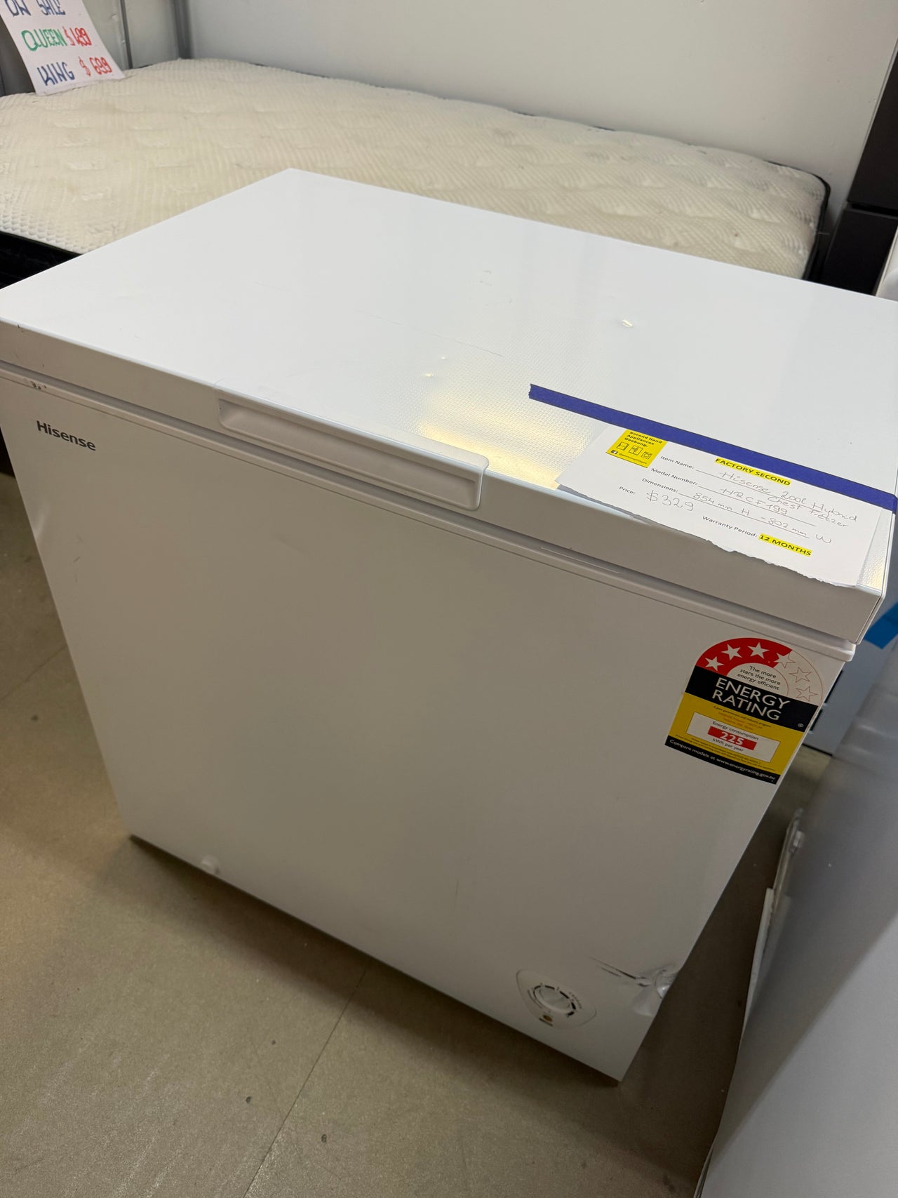 Buy Factory second Hisense HRCF199 200L Hybrid Chest Freezer (White) HRCF199 |  | [product_variant] | Second Hand Appliances Geebung Brisbane