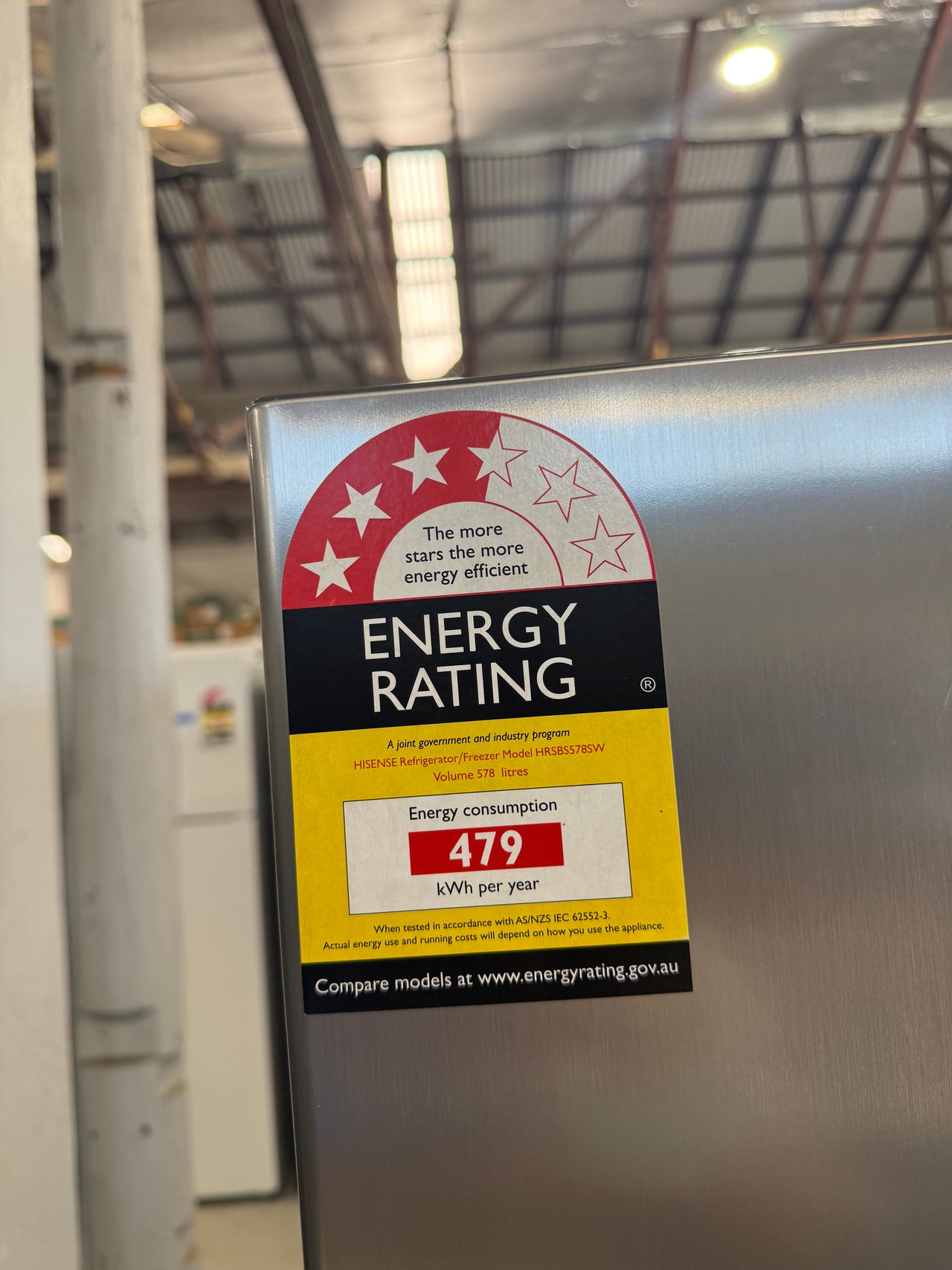 Factory second Hisense HRSBS578SW 578-litre side‑by‑side refrigerator - Second Hand Appliances Geebung