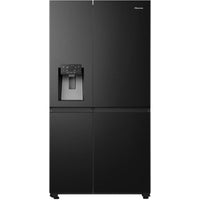 Thumbnail for Factory second Hisense HRSBS632BW 632L Wi-Fi Side by Side Fridge (Black Steel) non plumber ice maker & water dispenser - Second Hand Appliances Geebung