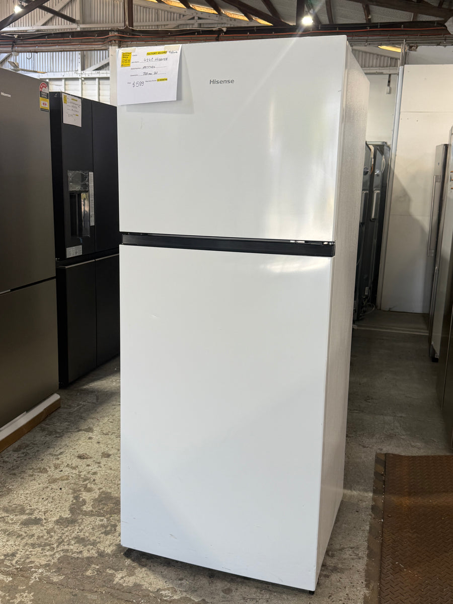 Factory second Hisense HRTF424 424L Top Mount Refrigerator – White - Second Hand Appliances Geebung
