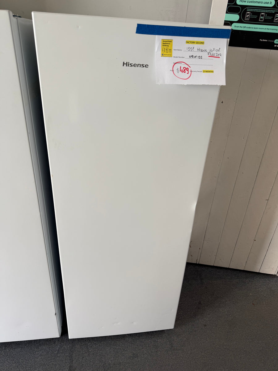 Factory second Hisense HRVF155 155-liter upright freezer - Second Hand Appliances Geebung