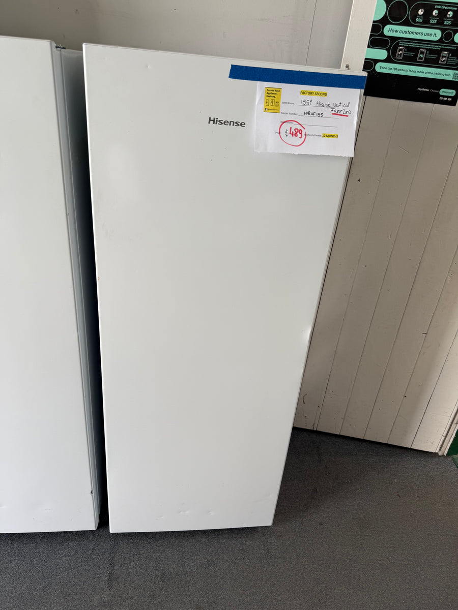 Factory second Hisense HRVF155 155-liter upright freezer - Second Hand Appliances Geebung