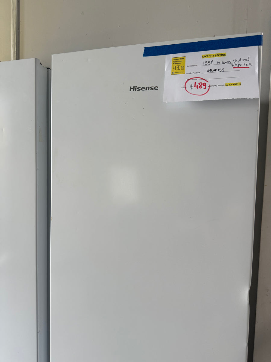 Factory second Hisense HRVF155 155-liter upright freezer - Second Hand Appliances Geebung