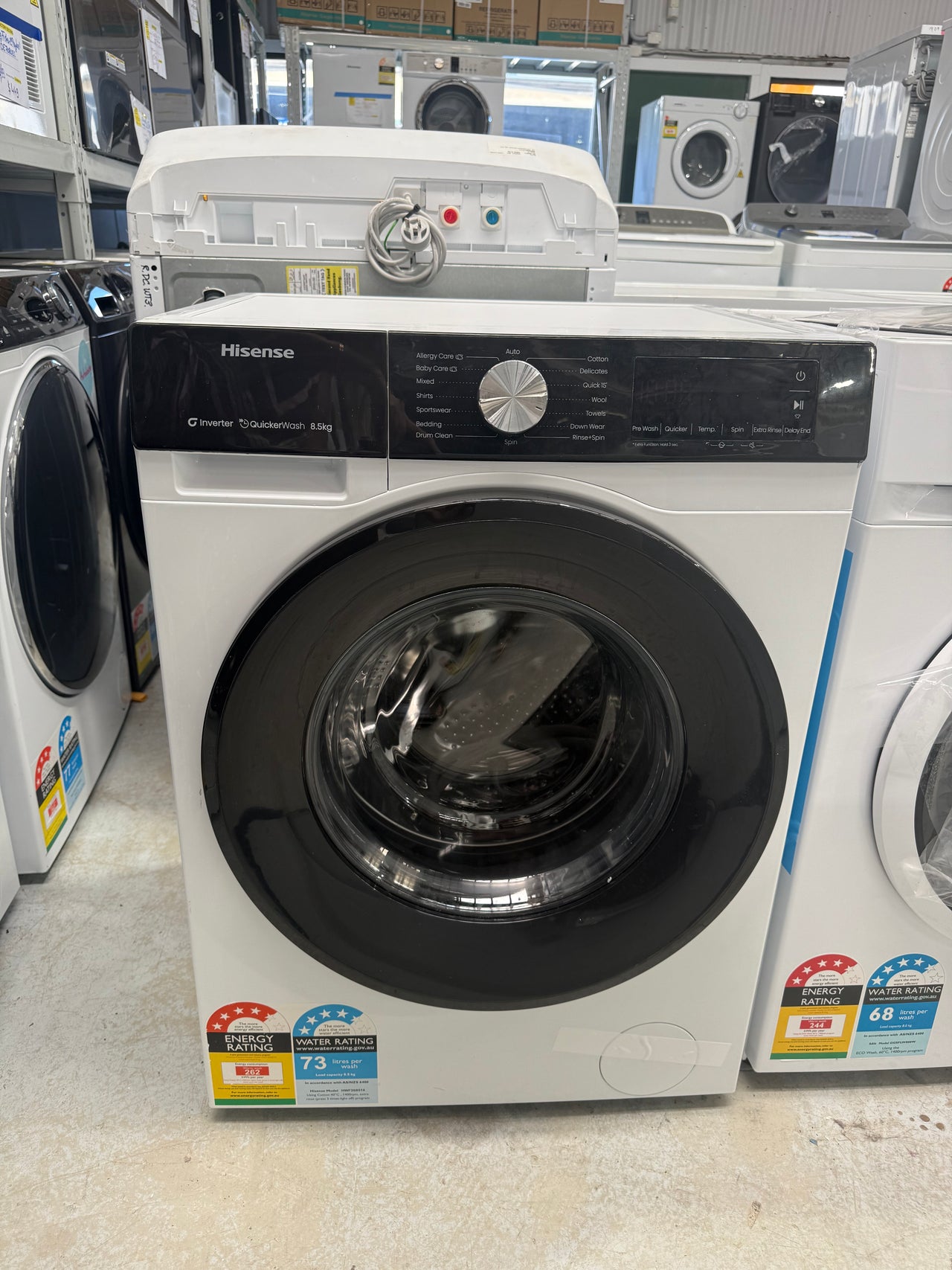 Factory second Hisense HWF3S8514 8.5kg front load washing machine - Second Hand Appliances Geebung