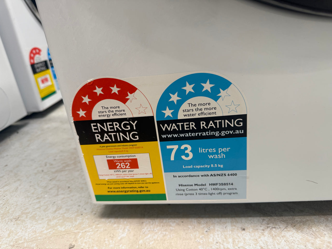 Factory second Hisense HWF3S8514 8.5kg front load washing machine - Second Hand Appliances Geebung