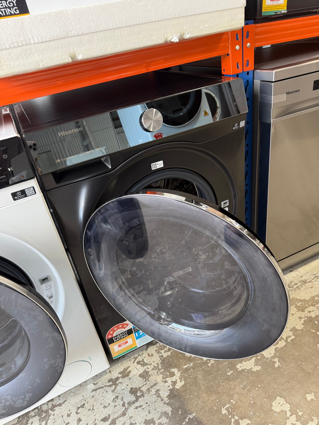 Factory second Hisense HWFS1214PB 12kg front-loading washing machine - Second Hand Appliances Geebung