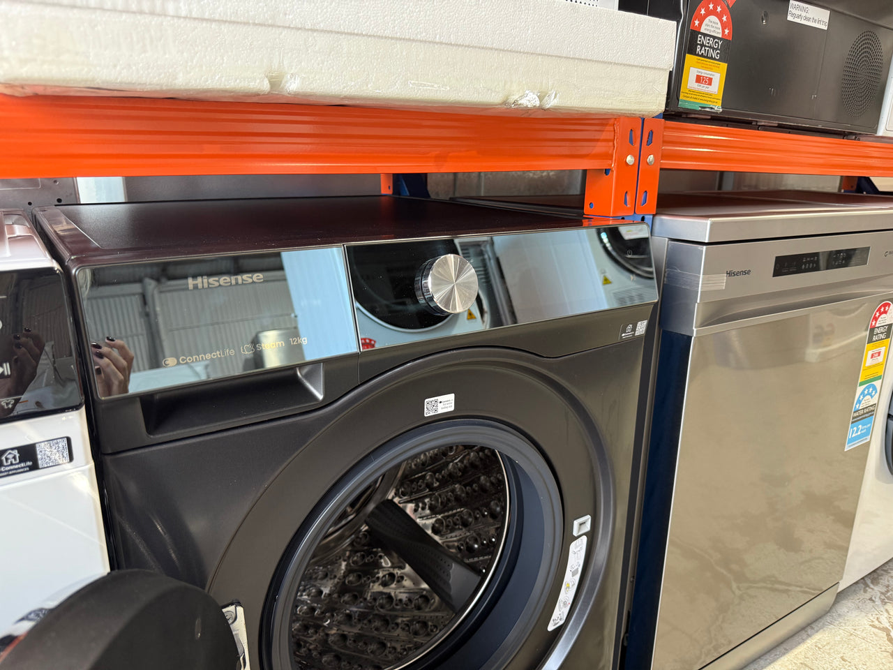 Factory second Hisense HWFS1214PB 12kg front-loading washing machine - Second Hand Appliances Geebung