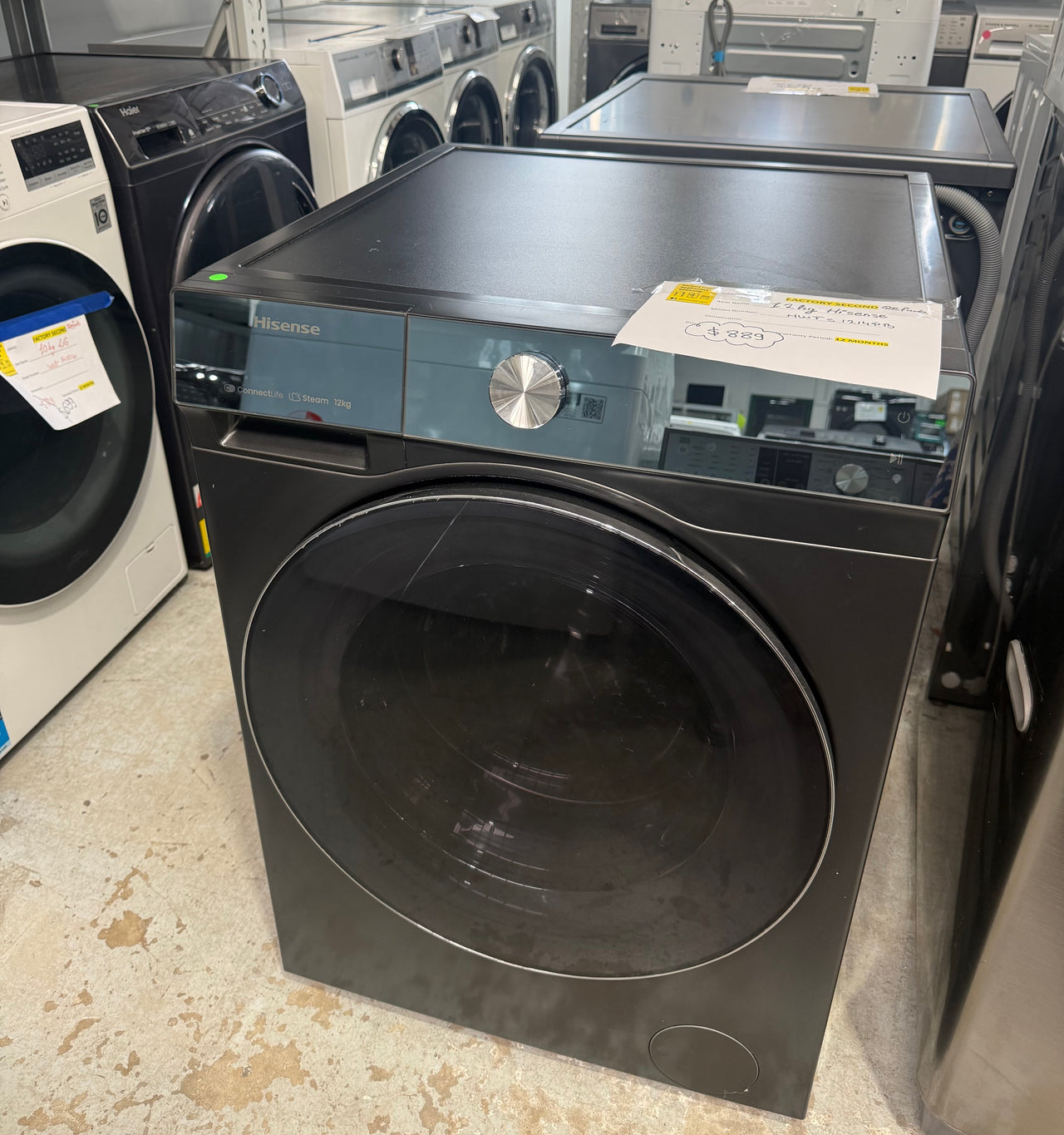 Buy Factory second Hisense HWFS1214PB 12kg front-loading washing machine |  | [product_variant] | Second Hand Appliances Geebung Brisbane