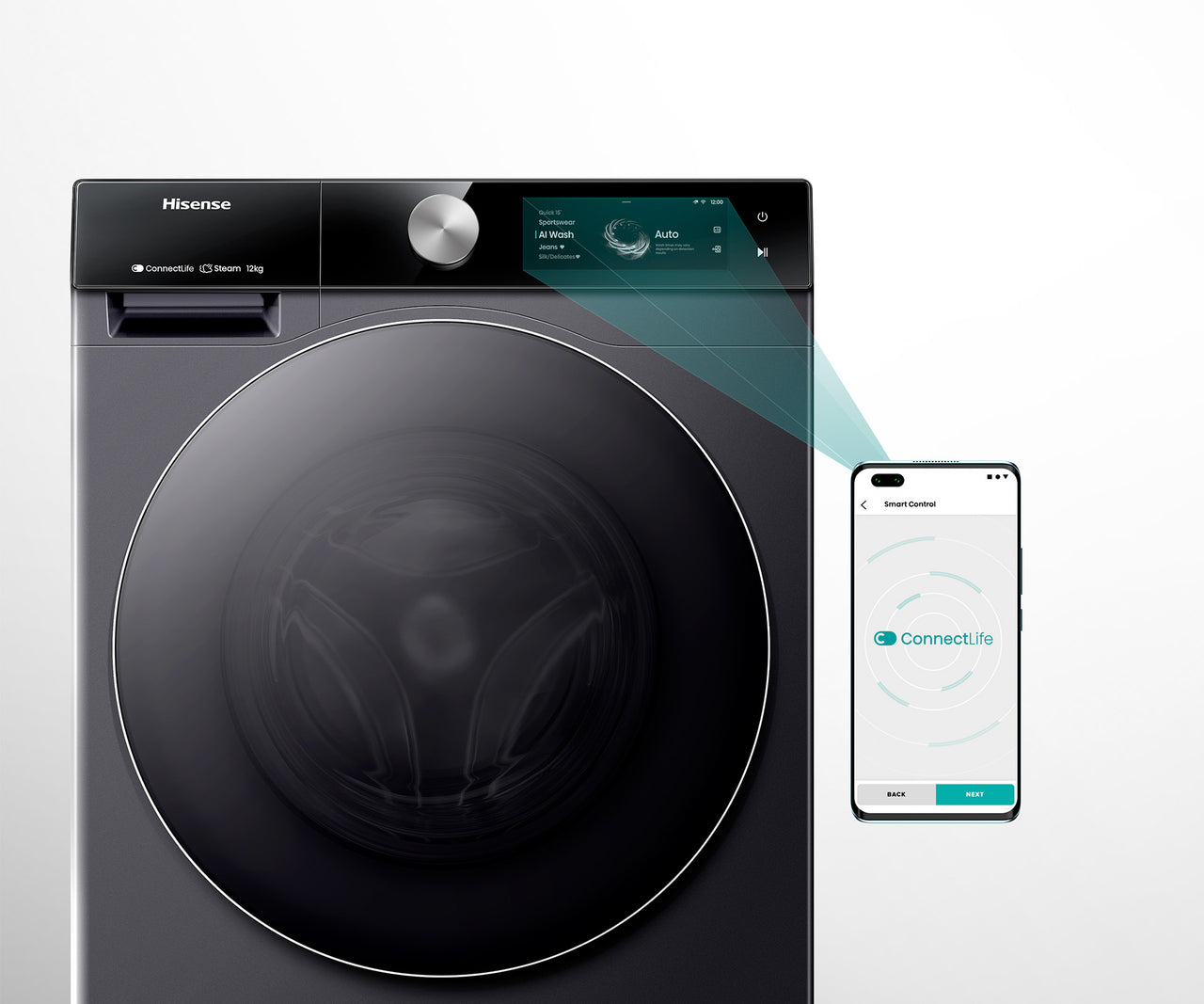 Buy Factory second Hisense HWFS1214PB 12kg front-loading washing machine |  | [product_variant] | Second Hand Appliances Geebung Brisbane