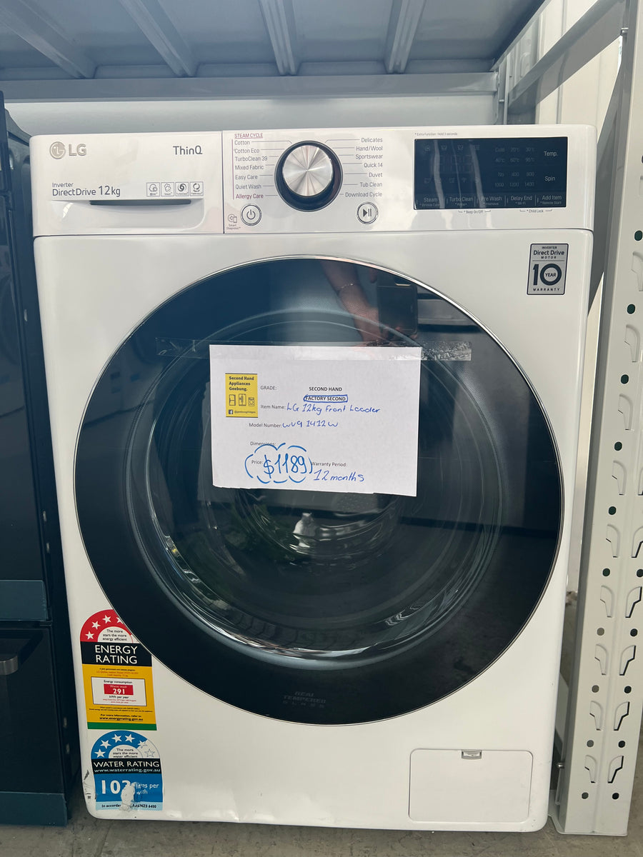 Factory second LG 12kg Front Load Washer WV9-1412W - Second Hand Appliances Geebung