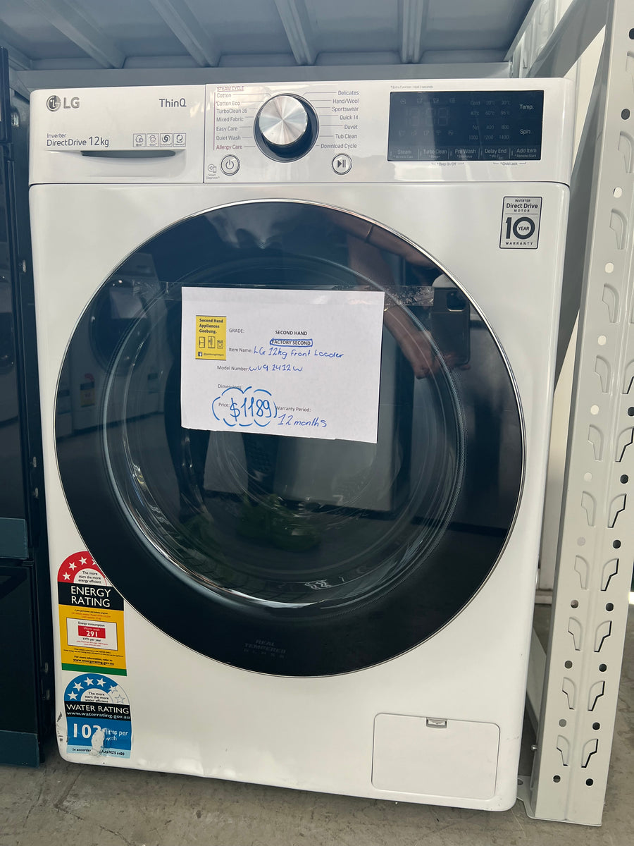 Factory second LG 12kg Front Load Washer WV9-1412W - Second Hand Appliances Geebung