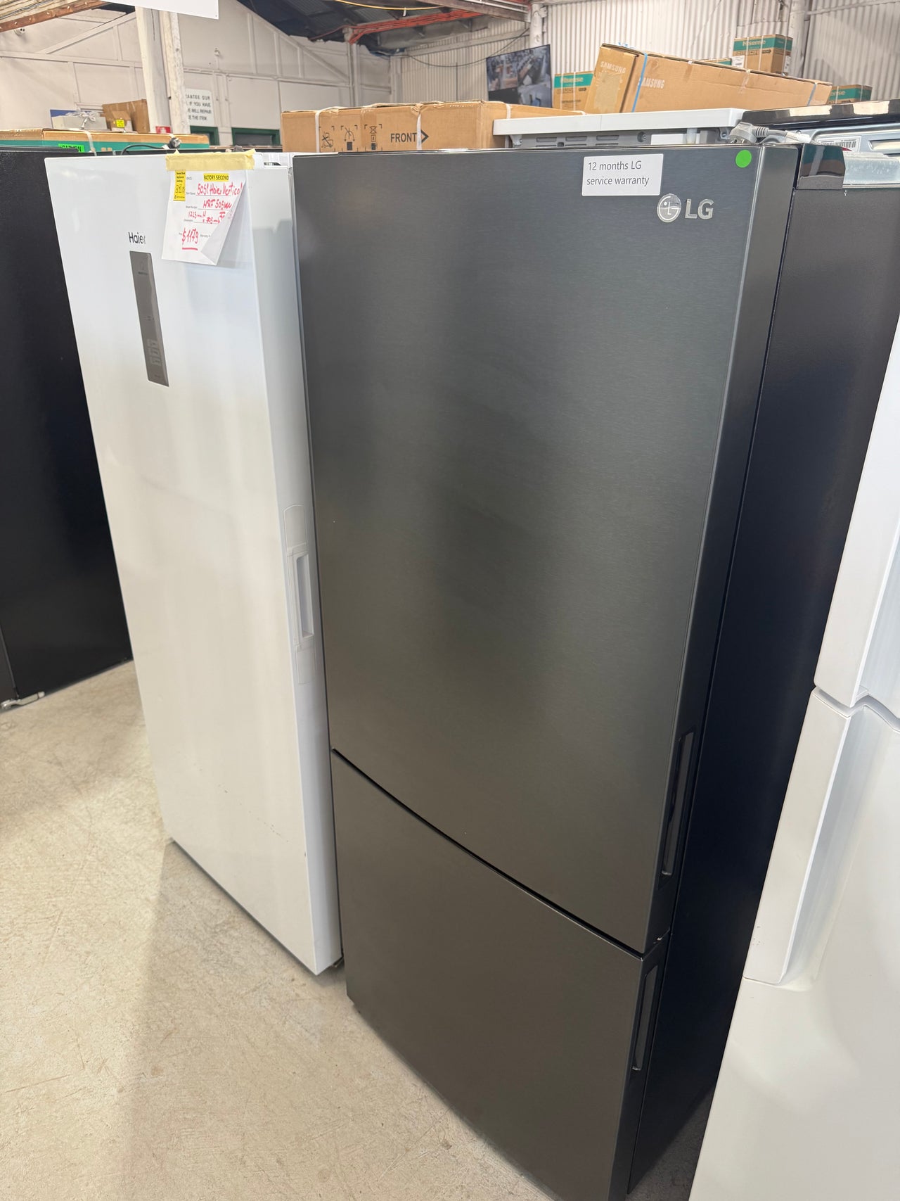 Factory second LG 420L Bottom Mount Refrigerator GB-455MBL - Second Hand Appliances Geebung