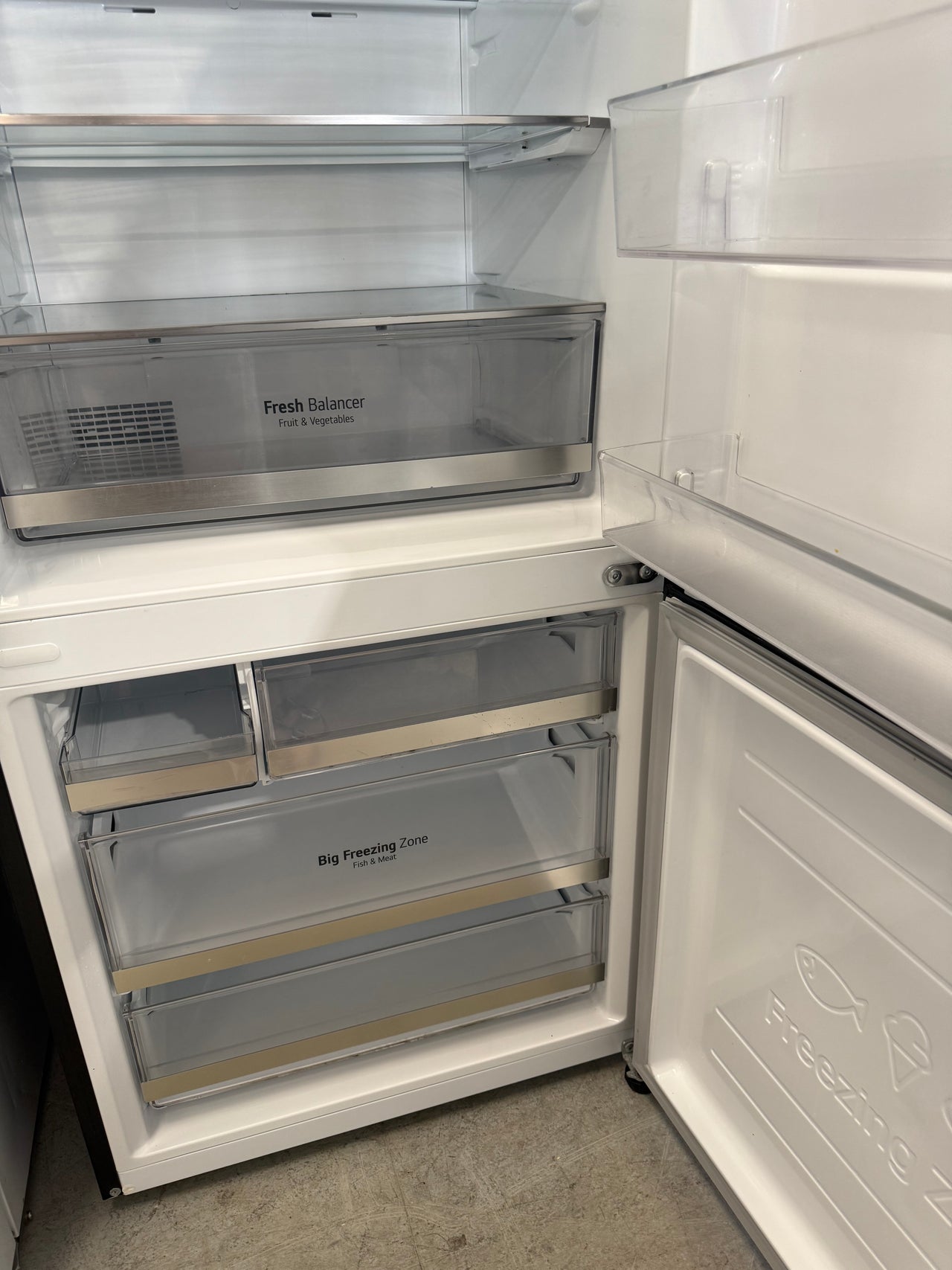 Factory second LG 420L Bottom Mount Refrigerator GB-455MBL - Second Hand Appliances Geebung