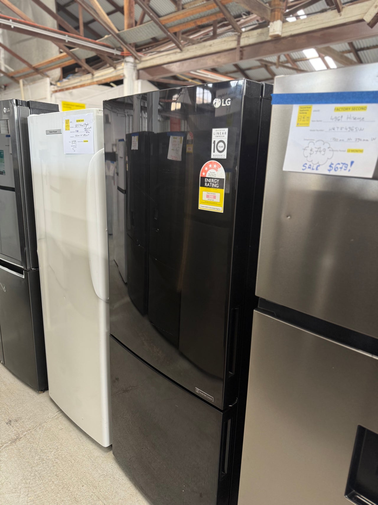 Factory second LG 420L Bottom Mount Refrigerator Model: GB-455BTL - Second Hand Appliances Geebung