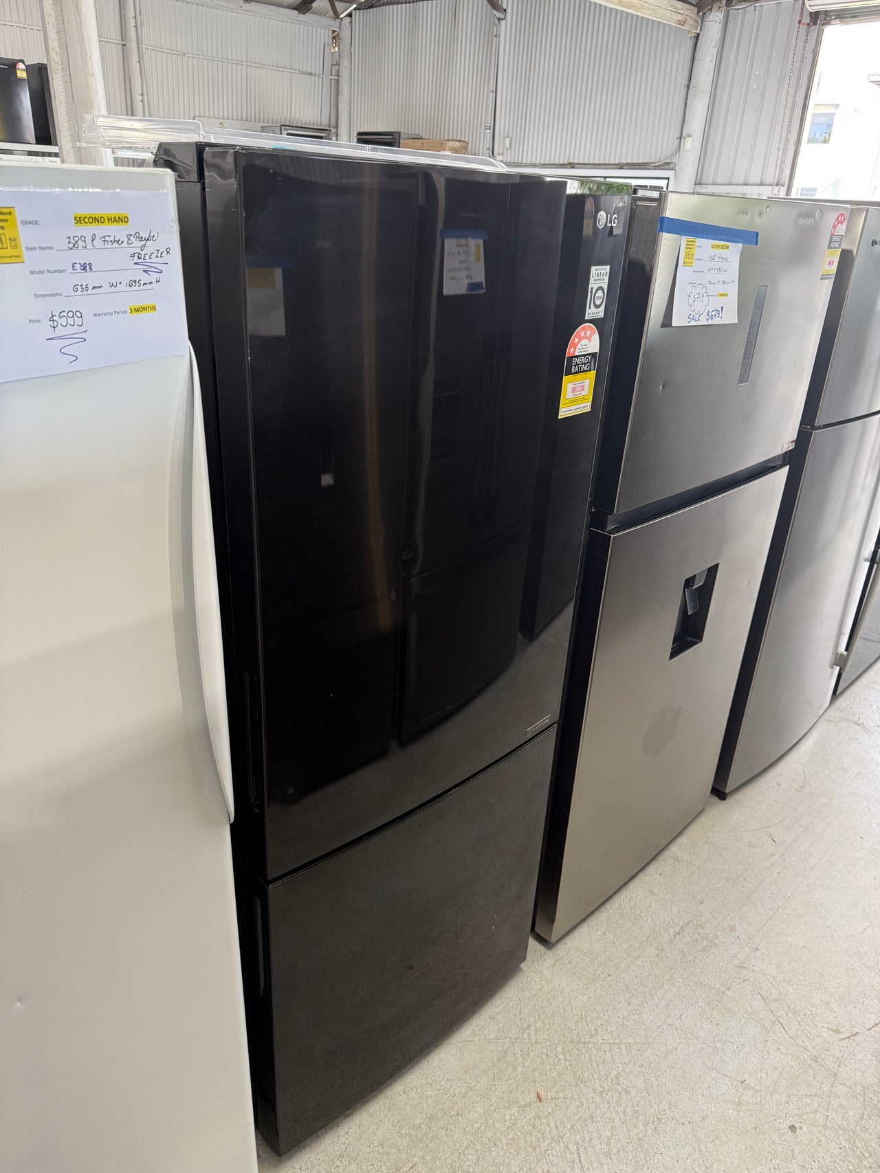 Factory second LG 420L Bottom Mount Refrigerator Model: GB-455BTL - Second Hand Appliances Geebung