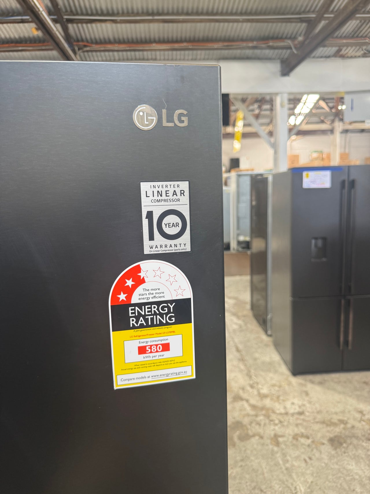 Factory second LG 506L Slim French Door Fridge GF-L570MBL - Second Hand Appliances Geebung