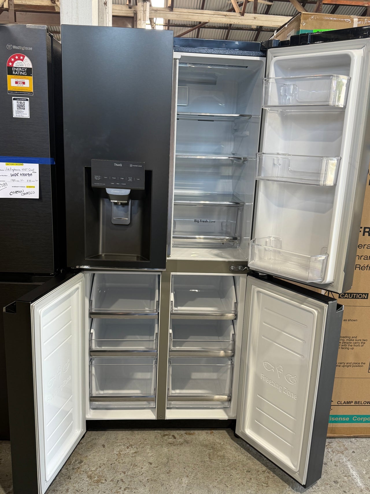 Factory second LG 506L Slim French Door Fridge GF-L570MBL - Second Hand Appliances Geebung