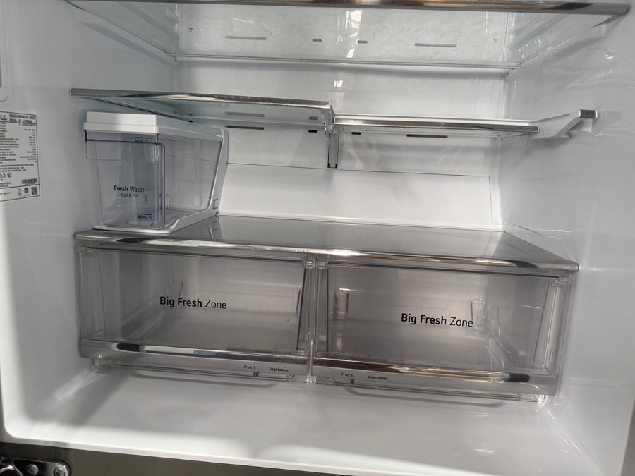 Factory second 570L Slim French Door Fridge with Non Plumbed Ice &Water - Matte Black - Second Hand Appliances Geebung
