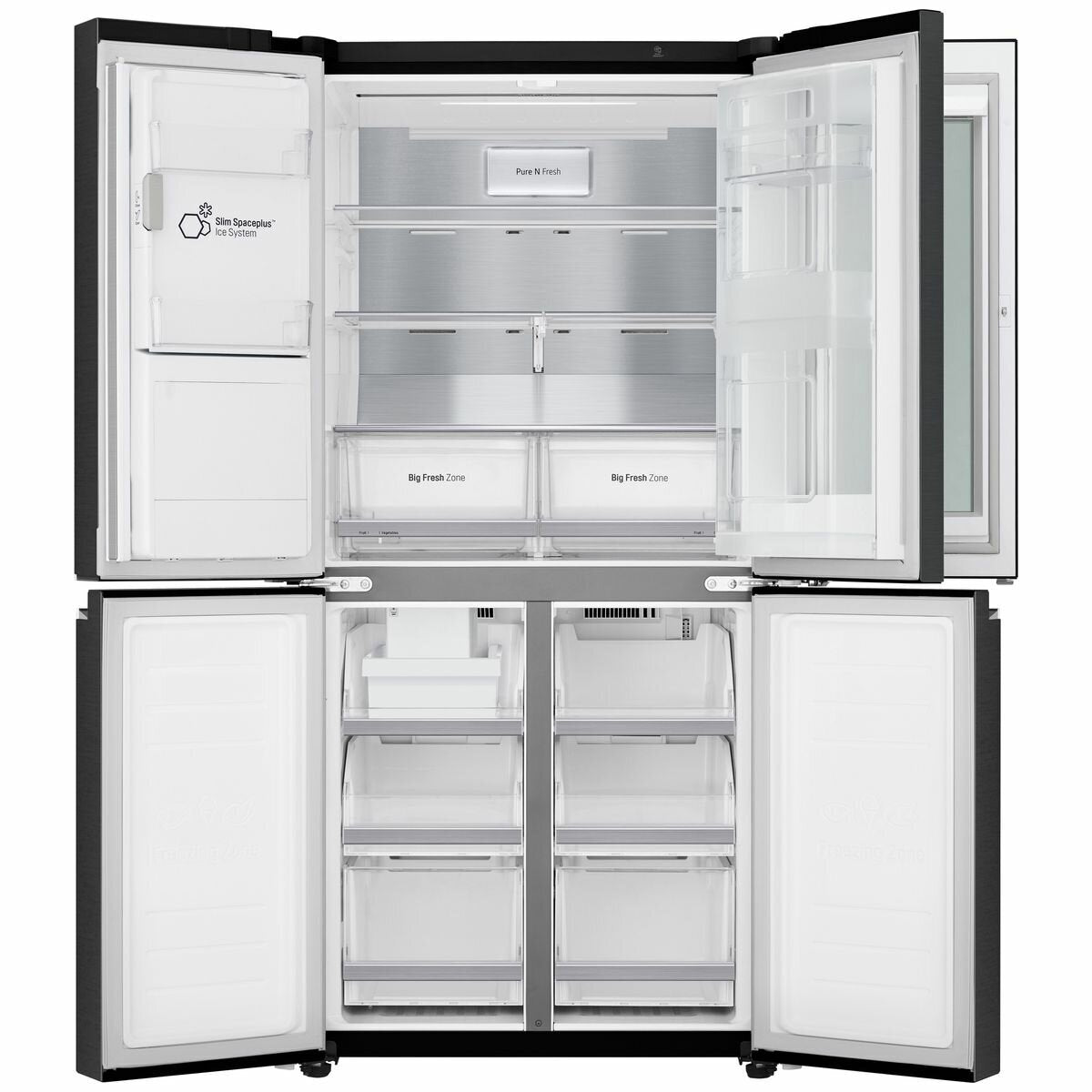 Factory second LG 508L InstaView Refrigerator Model:GF-V570MBLC - Second Hand Appliances Geebung