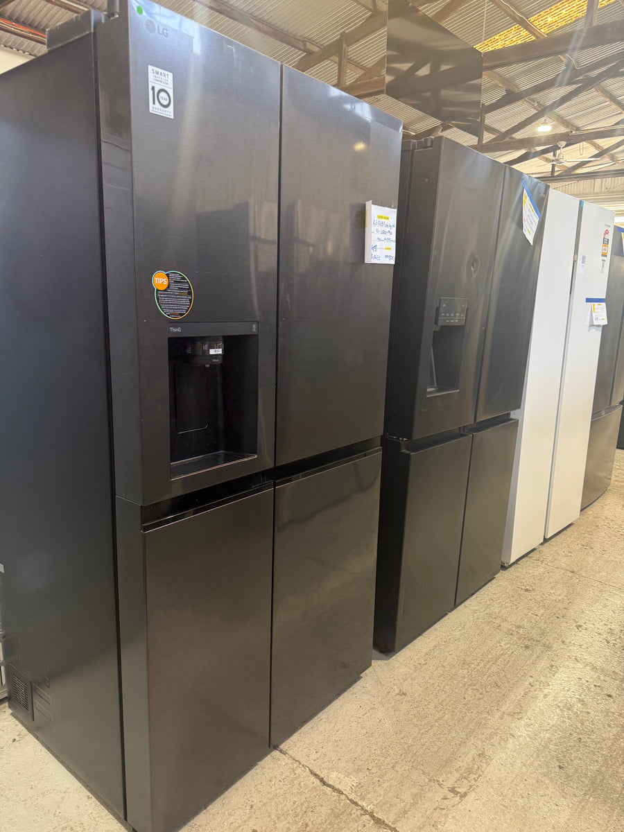 Factory second LG 635L Side-by-Side Fridge with Plumbed Ice &Water – Matte Black (GS-L600MBL) - Second Hand Appliances Geebung