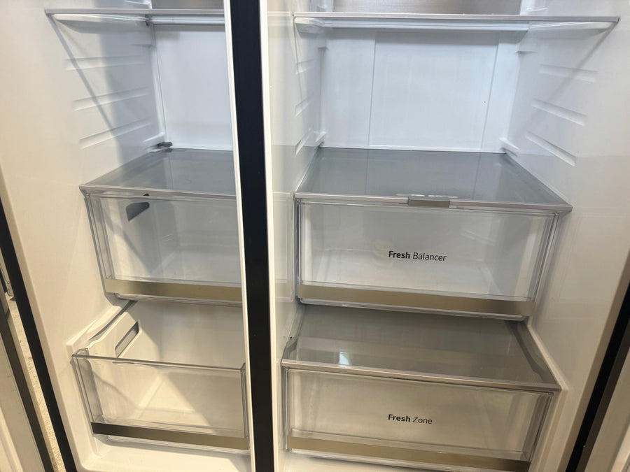 Factory second LG 635L Side-by-Side Fridge with Plumbed Ice &Water – Matte Black (GS-L600MBL) - Second Hand Appliances Geebung