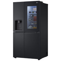 Thumbnail for Factory second LG 635L Three Door Side by Side InstaView Fridge – Matte Black - Second Hand Appliances Geebung