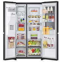 Thumbnail for Factory second LG 635L Three Door Side by Side InstaView Fridge – Matte Black - Second Hand Appliances Geebung