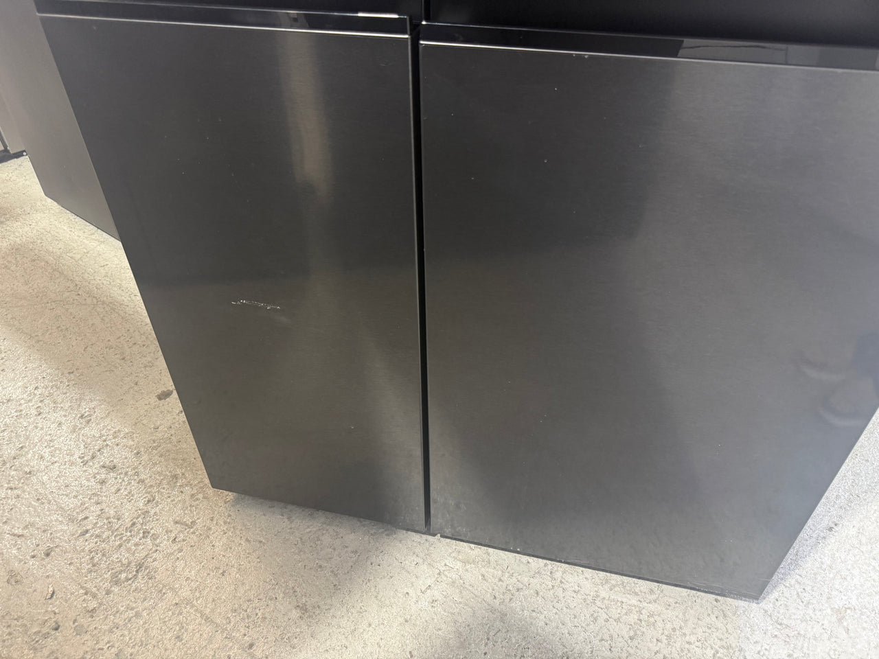 Factory second LG 635L Three Door Side by Side InstaView Fridge – Matte Black - Second Hand Appliances Geebung