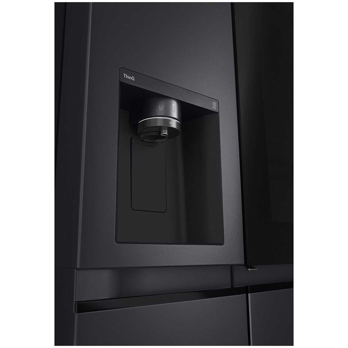 Factory second LG 635L Three Door Side by Side InstaView Fridge – Matte Black - Second Hand Appliances Geebung