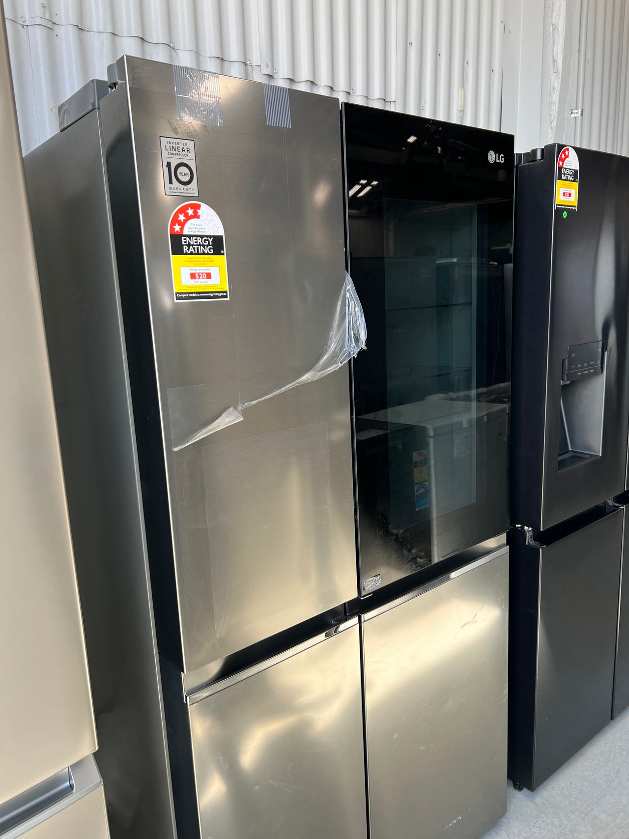 Factory second LG 655L InstaView Side by side Refrigerator GS-VB655PL - Second Hand Appliances Geebung