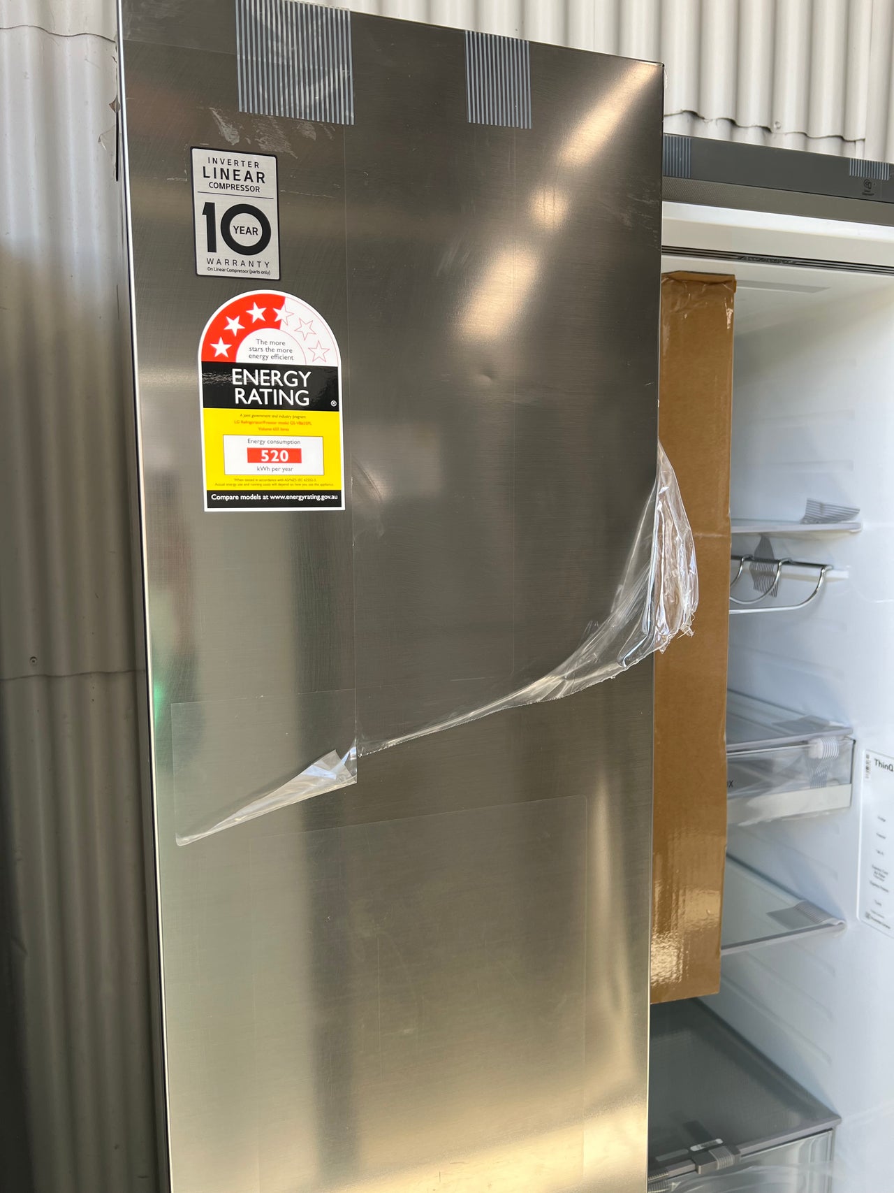 Factory second LG 655L InstaView Side by side Refrigerator GS-VB655PL - Second Hand Appliances Geebung