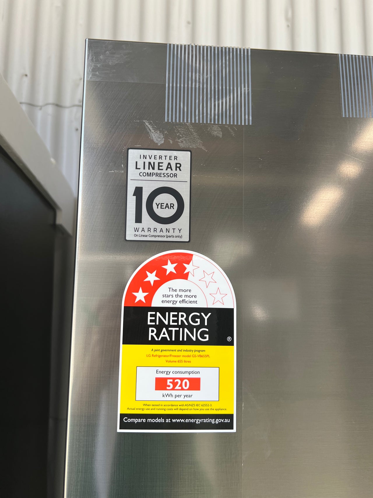 Factory second LG 655L InstaView Side by side Refrigerator GS-VB655PL - Second Hand Appliances Geebung