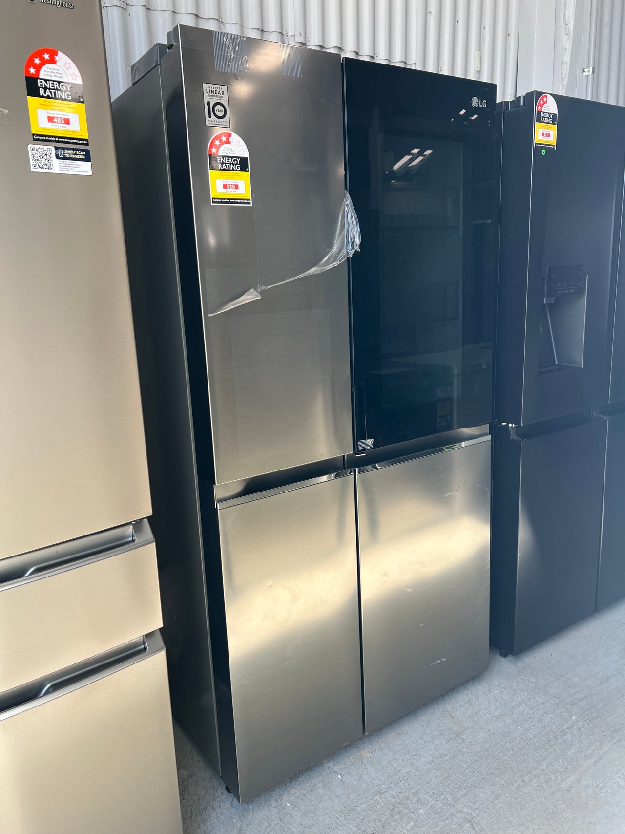 Factory second LG 655L InstaView Side by side Refrigerator GS-VB655PL - Second Hand Appliances Geebung