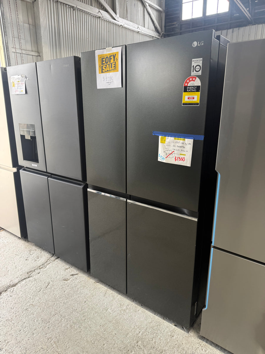 Factory second LG 655L Side by Side Fridge Model: GS-B655MBL - Second Hand Appliances Geebung