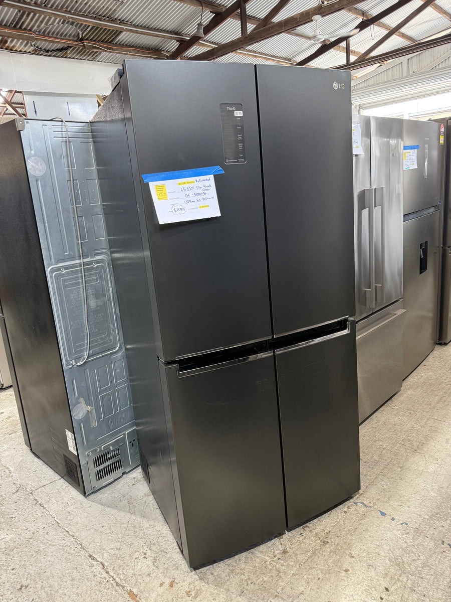 Factory second LG GF-B590MBL 530L French Door Fridge (Matte Black) - Second Hand Appliances Geebung