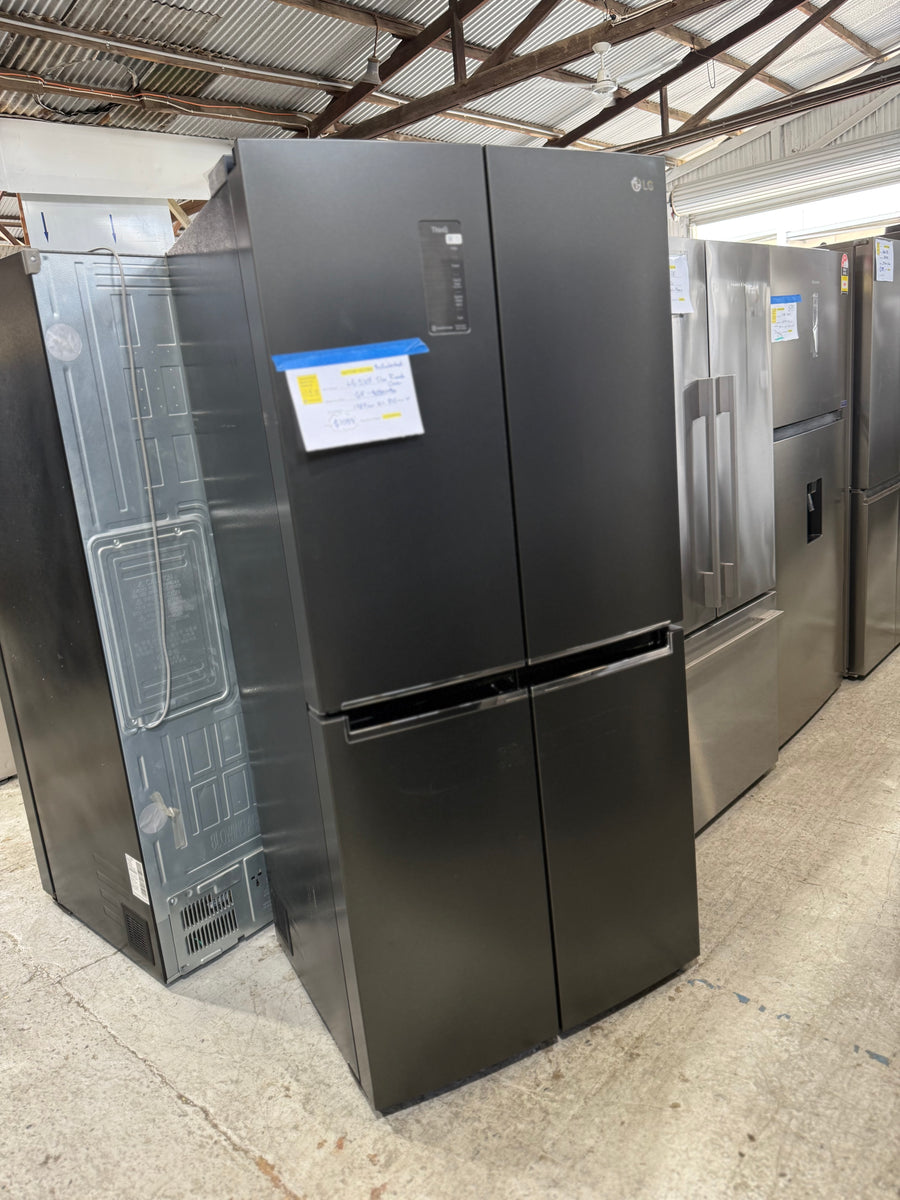 Factory second LG GF-B590MBL 530L French Door Fridge (Matte Black) - Second Hand Appliances Geebung