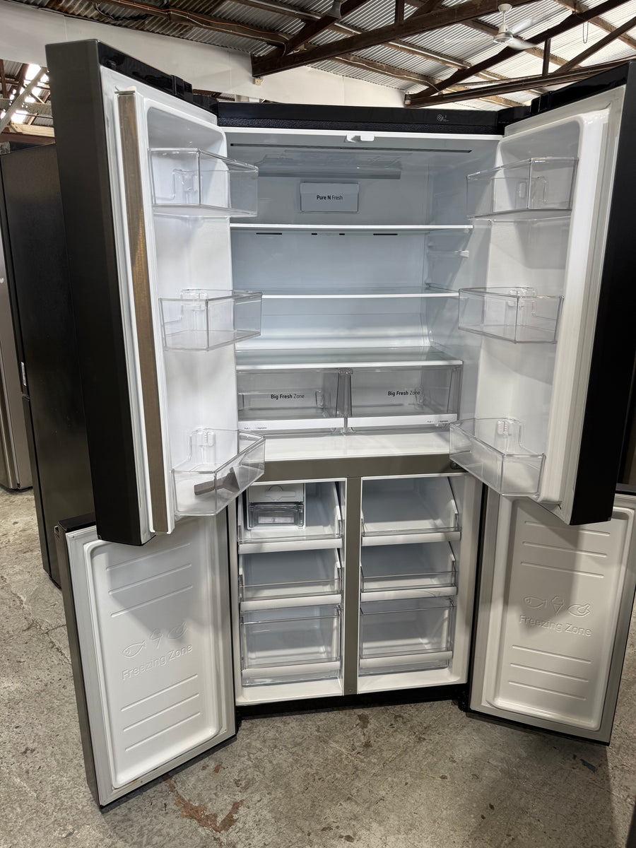 Factory second LG GF-B590MBL 530L French Door Fridge (Matte Black) - Second Hand Appliances Geebung