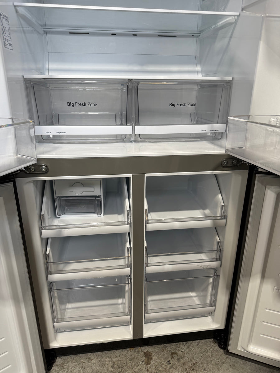 Factory second LG GF-B590MBL 530L French Door Fridge (Matte Black) - Second Hand Appliances Geebung