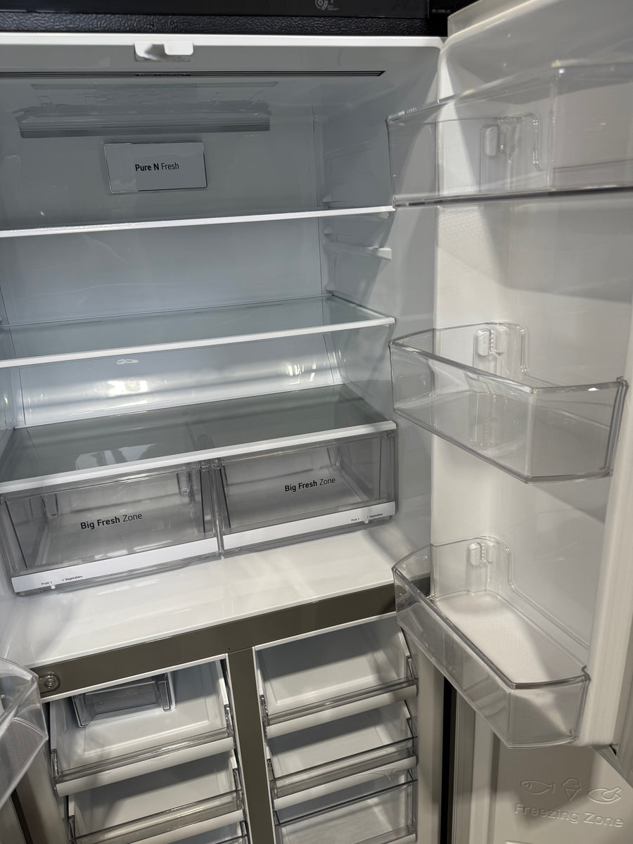Factory second LG GF-B590MBL 530L French Door Fridge (Matte Black) - Second Hand Appliances Geebung