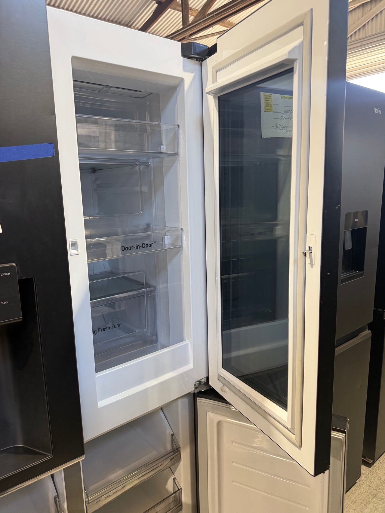 Factory second LG GF-V570MBL 508L Slim French Door Fridge – Matte Black (InstaView Door-in-Door) - Second Hand Appliances Geebung