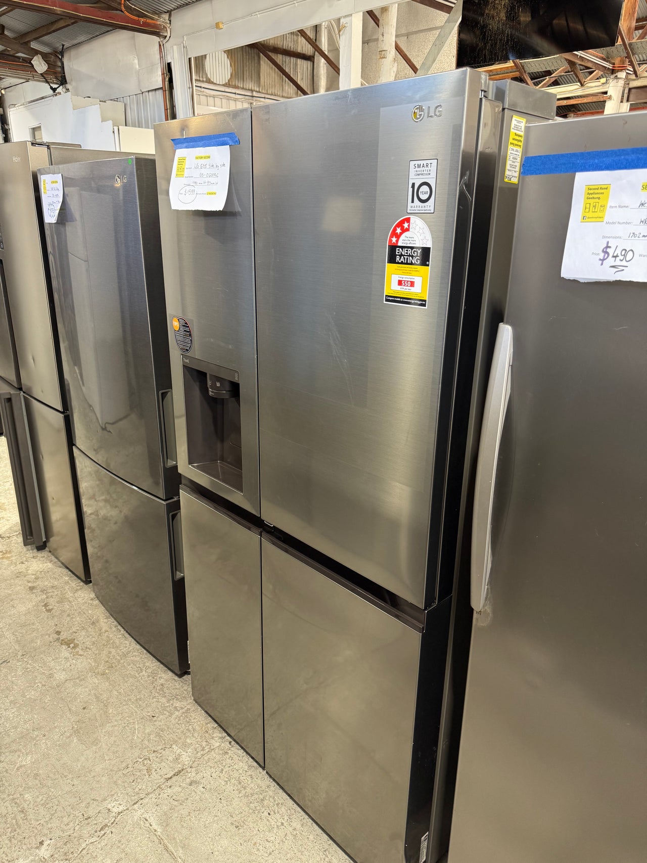 Factory second LG GS-D600PLC 635L Side-by-Side Refrigerator - Second Hand Appliances Geebung