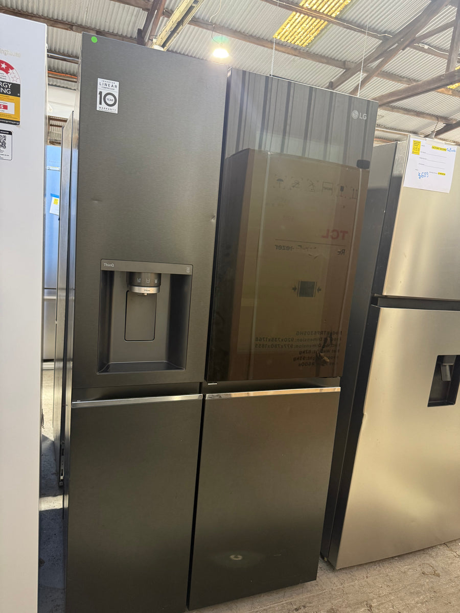Factory second LG GS-V635MBLC 635L Side by Side Fridge (Matte Black) - Second Hand Appliances Geebung