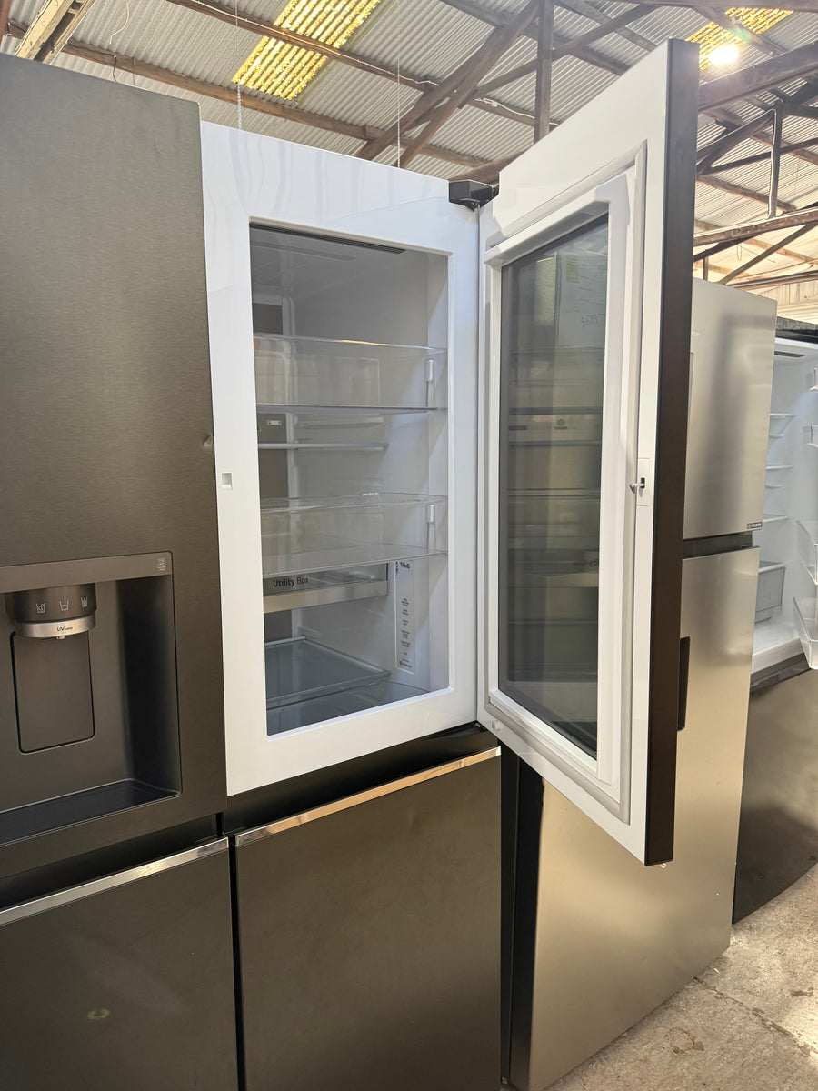 Factory second LG GS-V635MBLC 635L Side by Side Fridge (Matte Black) - Second Hand Appliances Geebung