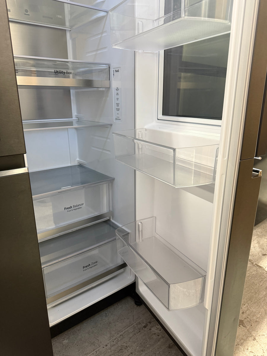 Factory second LG GS-V635MBLC 635L Side by Side Fridge (Matte Black) - Second Hand Appliances Geebung
