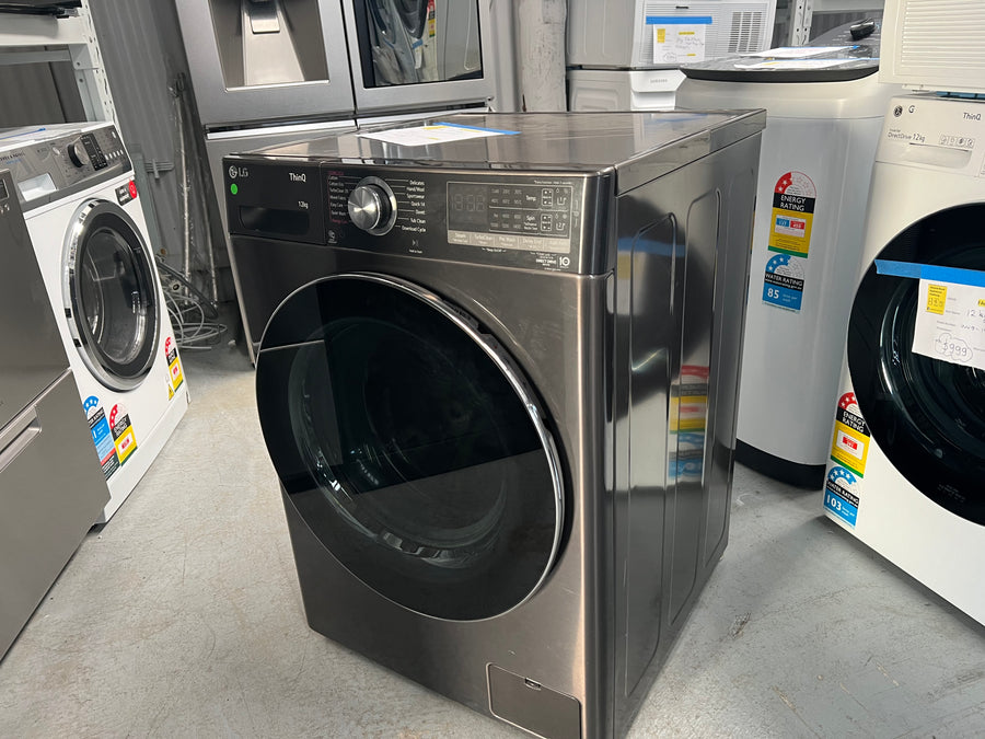 Factory second LG WV10-1412B Series 10 12kg Autodose Front Load Washing Machine (Black) - Second Hand Appliances Geebung