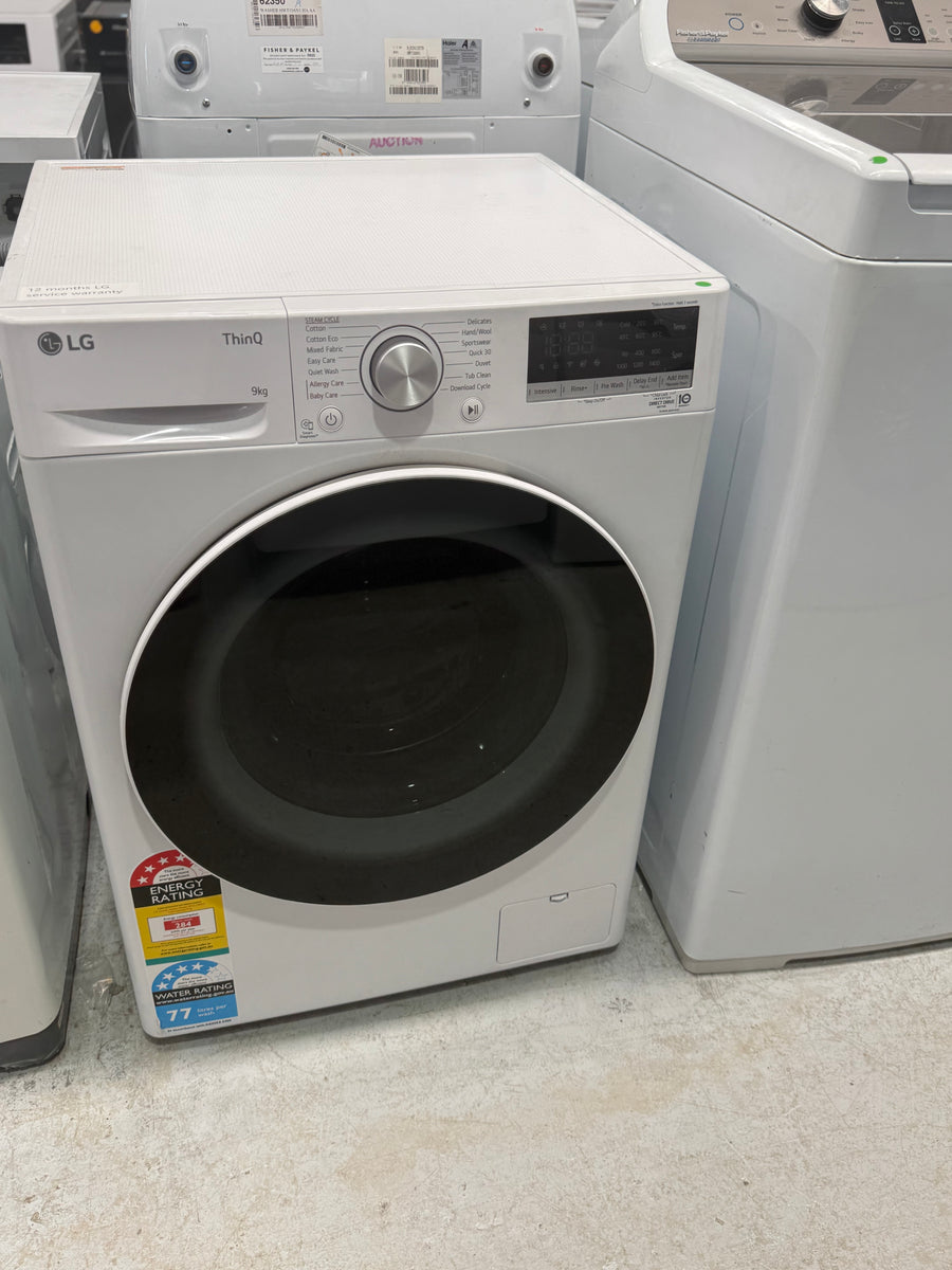 Factory second LG WV5-1409W 9kg AI Direct Drive Front Load Washer with Steam - Second Hand Appliances Geebung