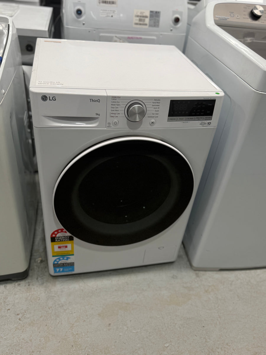 Factory second LG WV5-1409W 9kg AI Direct Drive Front Load Washer with Steam - Second Hand Appliances Geebung